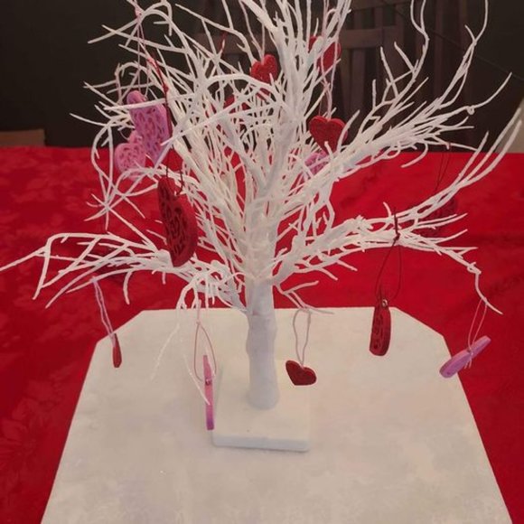 White Tree with Holiday Decorations - Picture 2 of 6